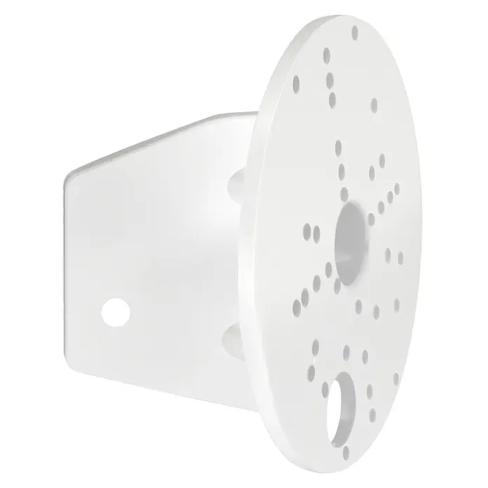 Starlux Eckanbindung - Weiß, Durchmesser: 12 cm - Ein weißes Kamerahalterungs-Kit für die Wandmontage. Ideal zur Befestigung von Überwachungskameras an Wänden, für einen sicheren Halt.