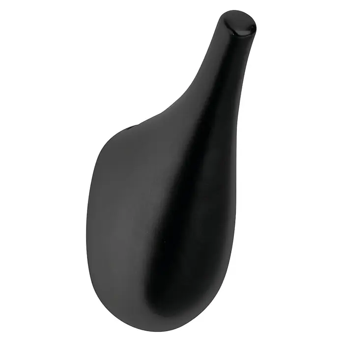Walteco Garderobenhaken Kapka - L x B x H: 92 x 26 x 45 mm, Anzahl Haken: 1 Stk., Mattschwarz - Glatter, schwarzer ergonomischer Griff mit glänzender Oberfläche.