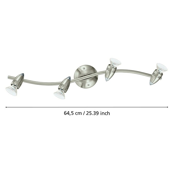 Eglo LED-Deckenstrahler MAGNUM-LED (12 W, Nickel-matt/Chrom, 4 Stk.) | BAUHAUS
