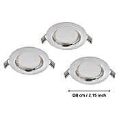 Eglo Uugradbena LED svjetiljka (3 x 3 W, Topla bijela, 7,8 cm, Krom)