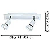 SARRIA, SPOT        2X5W,GU10,WHI/CHR.