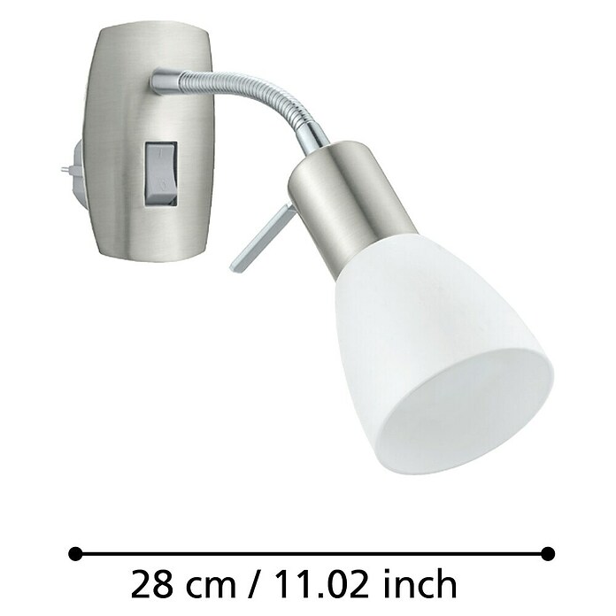 Eglo Dakar 3 Steckdosenspot (1-flammig, Max. Leistung: 25 W, Nickel matt)