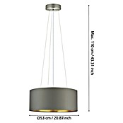 Eglo Maserlo Pendelleuchte rund (Cappuccino, Höhe: 110 cm, Max. Leistung: 180 W, E27, 3-flammig)