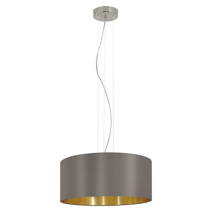 Eglo Maserlo Pendelleuchte rund (Cappuccino, Höhe: 110 cm, Max. Leistung: 180 W, E27, 3-flammig)