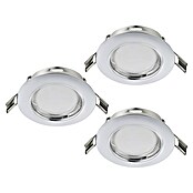 Eglo LED-Einbauleuchten-Set Peneto (3 x 3 W, Warmweiß, 7,8 cm, Chrom)