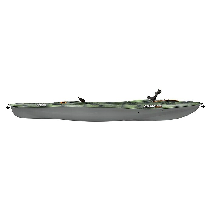 Pelican Kajak Argo 100 X Angler (L x B x H: 304,8 x 71,12 x 35,56 cm, Tragkraft: 124,74 kg, Geeignet für: 1 Person, Dampfschwarz/Limette) | BAUHAUS