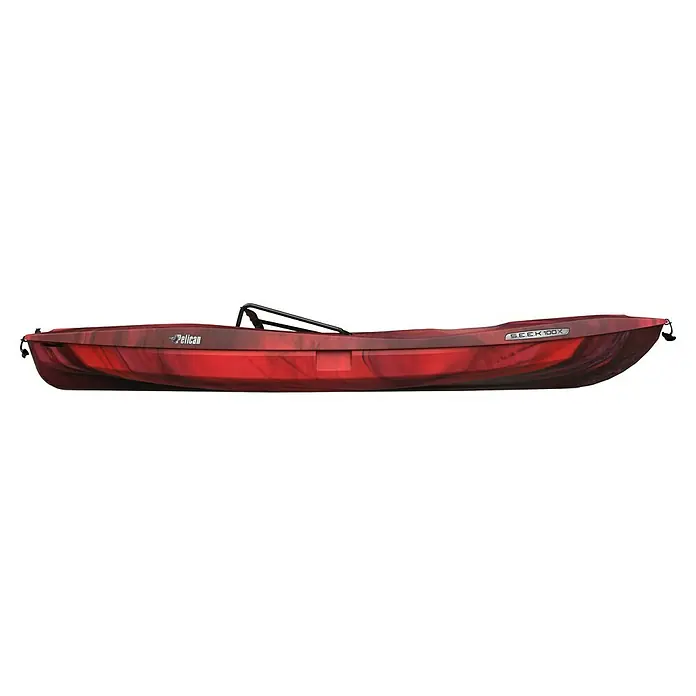 Pelican Sit-On-Top Kajak SEEK 100X - L x B x H: 304,8 x 76,2 x 35,56 cm, Tragkraft: 136,08 kg, Geeignet für: 1 Person, Rot - Das rote Pelican S.E.E.K. 100X Angelkajak ist ideal für Angler, die ein stabiles und komfortables Boot suchen.