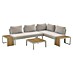 Sunfun Solo Conjunto de muebles chaise lounge + sofá + mesa auxiliar + mesa de centro 