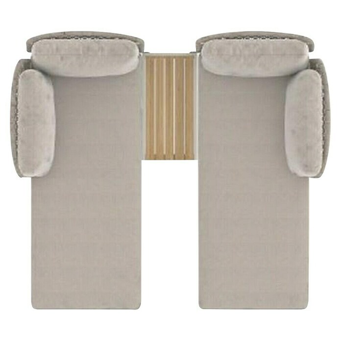 Sunfun Solo Conjunto de muebles chaise lounge + mesa auxiliar (3 pzs., Gris claro) | BAUHAUS