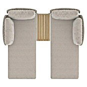 Sunfun Solo Conjunto de muebles chaise lounge + mesa auxiliar (3 pzs., Gris claro) | BAUHAUS