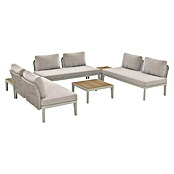 Sunfun Solo Conjunto de muebles sofá + mesa de centro (6 pzs., Gris claro) | BAUHAUS