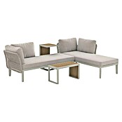 Sunfun Solo Conjunto de muebles chaise lounge + mesa auxiliar (4 pzs., Gris claro) | BAUHAUS