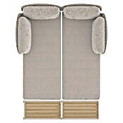 Sunfun Solo Conjunto de muebles chaise lounge + mesa auxiliar (4 pzs., Gris claro) | BAUHAUS