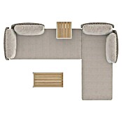 Sunfun Solo Conjunto de muebles chaise lounge + mesa auxiliar (4 pzs., Gris claro) | BAUHAUS