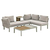 Sunfun Solo Conjunto de muebles chaise lounge + mesa + mesa auxiliar (4 pzs., Gris claro) | BAUHAUS