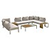 Sunfun Solo Conjunto de muebles chaise lounge + sofá + mesa + mesa auxiliar 