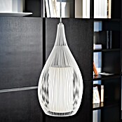 Eglo Lámpara colgante redonda Razoni (Blanco, Altura: 110 cm, Potencia máx.: 60 W, E27, 1 luz)