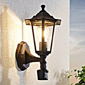Eglo Laterna 4 Vanjska zidna svjetiljka  (60 W, Crne boje, Prozirno, IP44, Senzor pokreta) | BAUHAUS