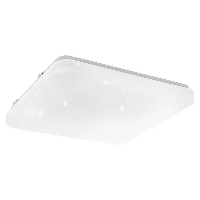 Eglo LED-Wand- & Deckenleuchte Frania - 11,5 W, L x B x H: 28 x 28 x 7 cm, Weiß, Warmweiß - Die Deckenleuchte in Weiß mit funkelnden Akzenten sorgt für eine angenehme Beleuchtung in jedem Raum. Ein stilvolles und modernes Designelement.