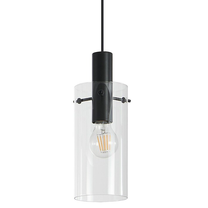 Eglo Lámpara colgante (3 × 60 W, Negro, Altura: 110 cm)