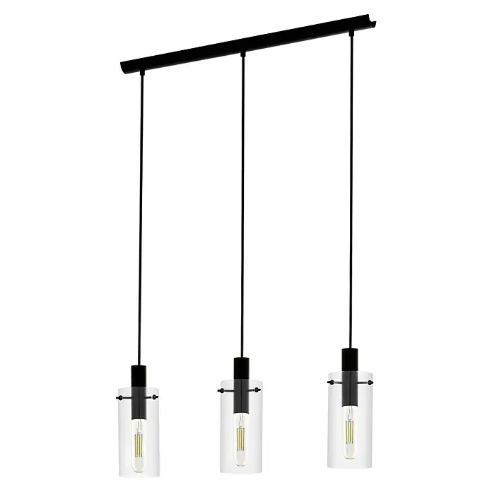 Eglo Pendelleuchte Montefino - Max. Systemleistung: 180 W, Anzahl Leuchtmittel: 3 Stk. - Elegante Hängeleuchte mit drei Pendeln. Modernes Design mit klaren Linien und energieeffizienten Leuchtmitteln für stilvolle Beleuchtung.
