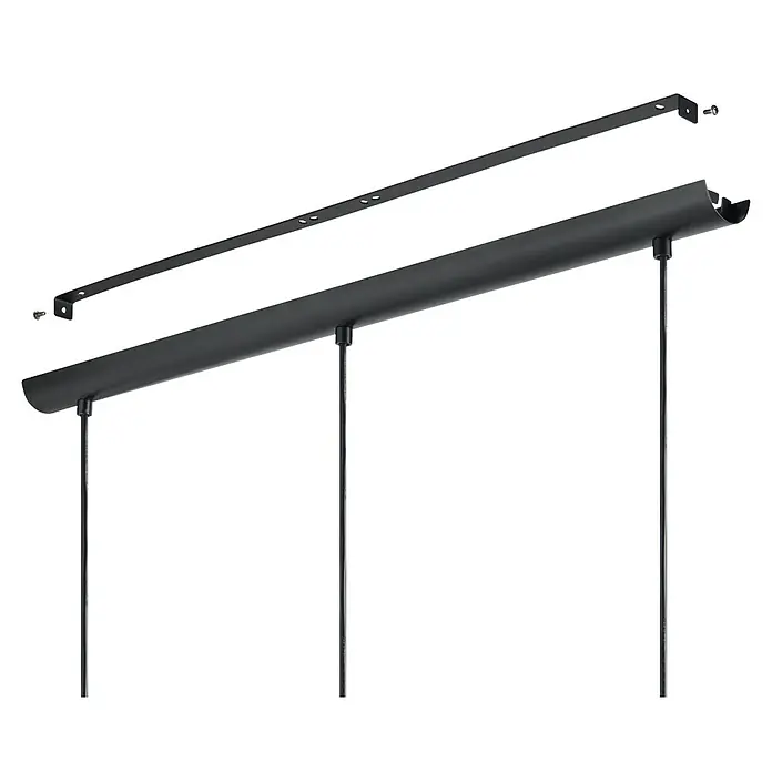 Eglo Pendelleuchte Montefino - Max. Systemleistung: 180 W, Anzahl Leuchtmittel: 3 Stk. - Produktansicht einer stilvollen, freistehenden Terrassenüberdachung.‎‎