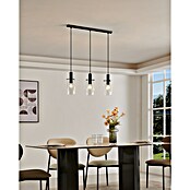Eglo Lámpara colgante (3 × 60 W, Negro, Altura: 110 cm)