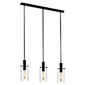 Eglo Lámpara colgante (3 × 60 W, Negro, Altura: 110 cm)