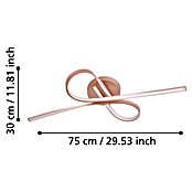 Eglo Palozza LED-Deckenstrahler (11 W, Roségold, L x B x H: 70,5 x 31,5 x 12,5 cm)