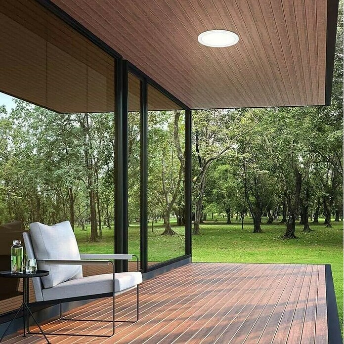 Briloner Plafón LED para exterior Dusseldorf (8 W, Blanco, IP44) | BAUHAUS