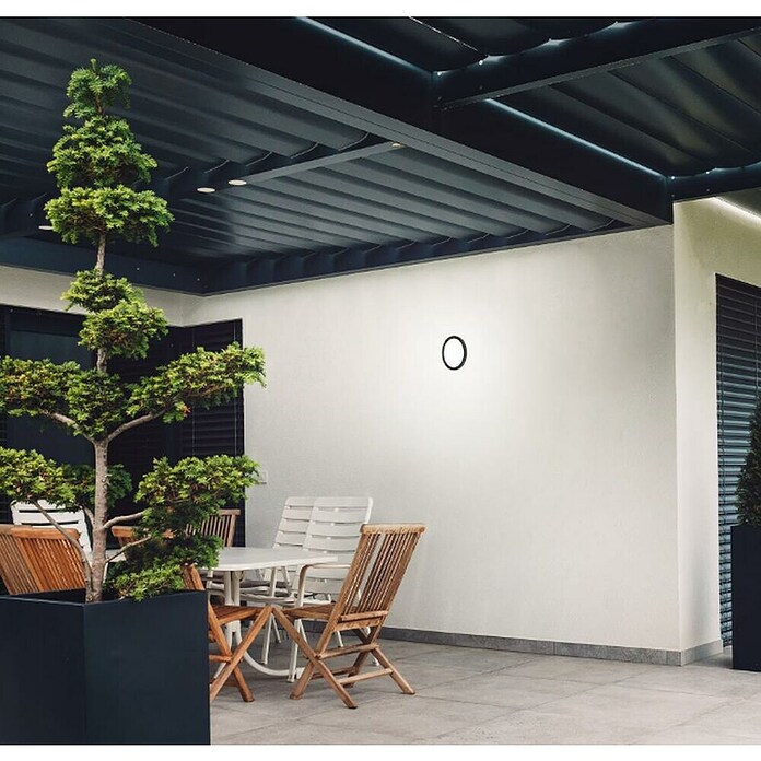 Briloner Plafón LED para exterior Dusseldorf (8 W, Negro, IP44) | BAUHAUS