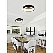 Reality Leuchten Plafón LED redondo Girona (27 W, Ø x Al: 45 x 11 cm, Negro, Blanco cálido) | BAUHAUS
