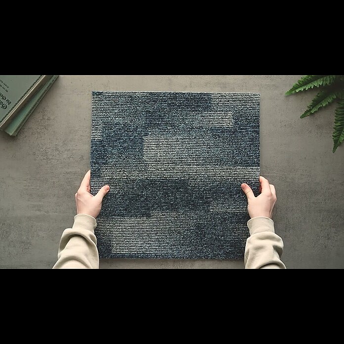 Teppichfliese Santo (50 x 50 cm, Schlinge, 100 % Polypropylen, Dunkelblau) | BAUHAUS