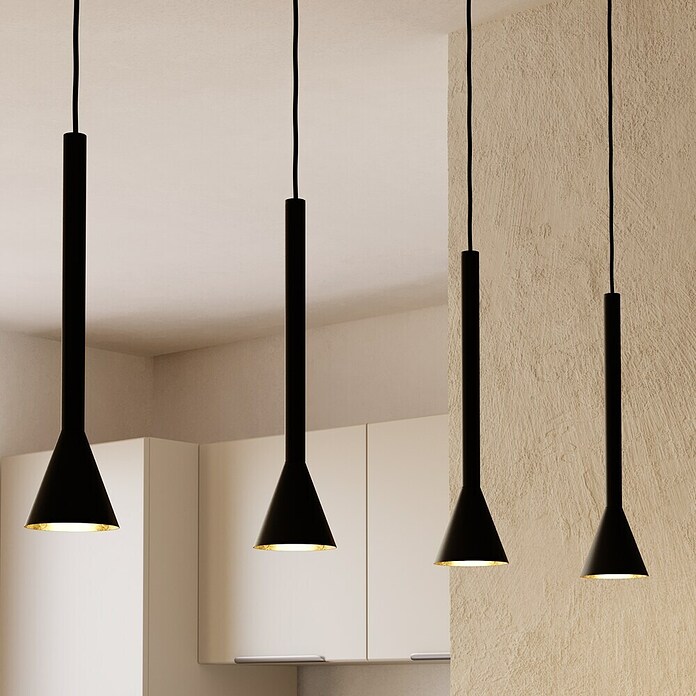 Eglo Cortaderas LED-Pendelleuchte (4 x 5 W, Gold, L x B x H: 113 x 8,5 x 150 cm)