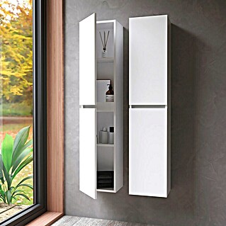 Armario colgante de baño Inter (An x Pr x Al: 30 x 24,6 x 140 cm, Blanco)