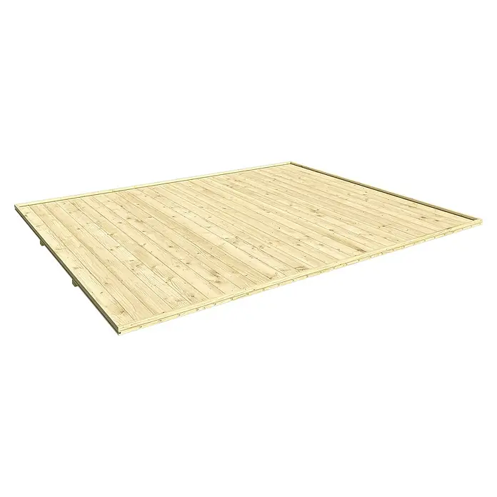 Gartenhaus-Fußboden - Passend für: Weka Gartenhäuser Batu Stella und Nika 1 - Helle Holzbasis aus Dielen als Fundament oder Boden für eine Außenkonstruktion.