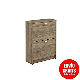 Meka Block Zapatero K-302 (L x An x Al: 25 x 60 x 81,6 cm, Roble Cortez, Número de compartimentos: 2 ud.)