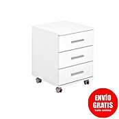 Meka Block Cajonera con ruedas K-906 (L x An x Al: 44 x 45,5 x 58 cm, Blanco Soft, Número de cajones: 3 ud.) | BAUHAUS