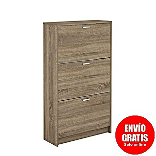 Meka Block Zapatero K-303 (L x An x Al: 25 x 70 x 120 cm, Roble Cortez, Número de compartimentos: 3 ud.)