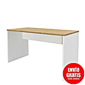 Meka Block Mesa de escritorio K-695 (L x An x Al: 67,2 x 138,5 x 75 cm, Roble Albar/Blanco) | BAUHAUS