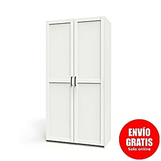 Muebles Pitarch Armario para ropa Coimbra (L x An x Al: 50 x 100 x 200 cm, Blanco/Roble Cambrian, Espesor: 16 mm)