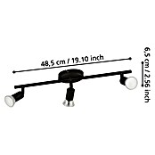 Eglo LED-Deckenstrahler BUZZ-LED (9 W, Schwarz, 3 Stk.) | BAUHAUS