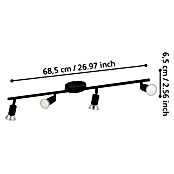 Eglo LED-Deckenstrahler BUZZ-LED (12 W, Schwarz, 4 Stk.) | BAUHAUS