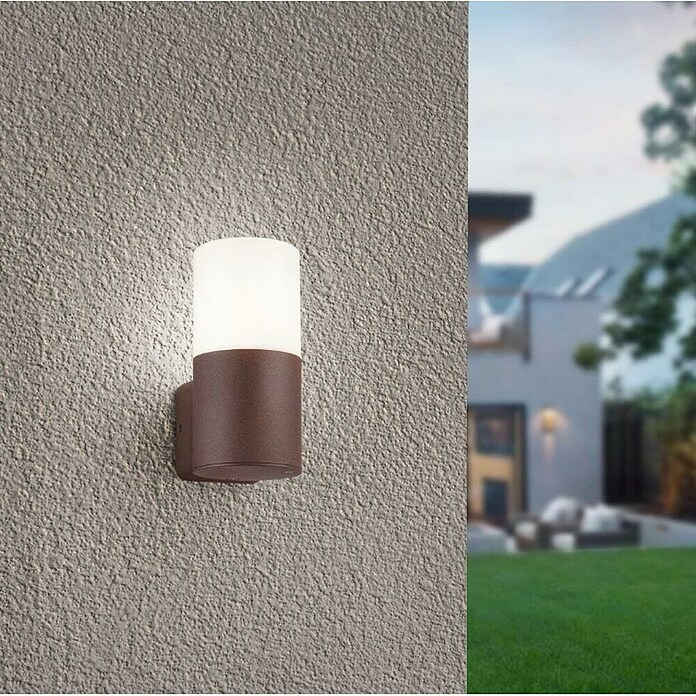 Aplique exterior Hoosic (28 W, 12 x 9 x 33 cm, Marrón, IP44) | BAUHAUS