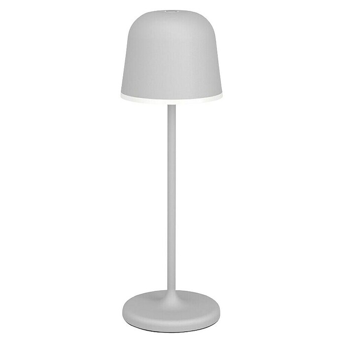 Eglo Lámpara de sobremesa a batería Mannera (L x An x Al: 11 x 11 x 34 cm, Gris, Blanco cálido, 2,2 W, IP54) | BAUHAUS