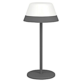 Eglo Lámpara de sobremesa a batería Meggiano (1,5 W, Ø x Al: 15 x 32 cm, Gris/Blanco, 170 lm, IP54)