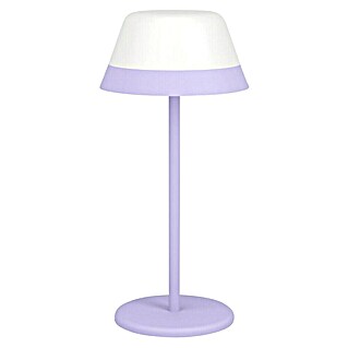 Eglo Lámpara de sobremesa a batería Meggiano (1,5 W, Ø x Al: 15 x 32 cm, Lila/Blanco, 170 lm, IP54)