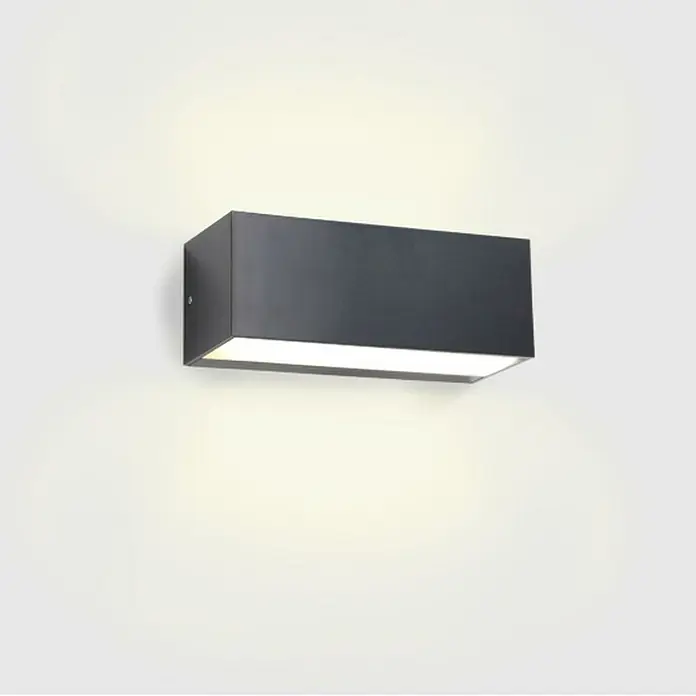 Forlight Aplique exterior Ara - 60 W, 10 x 23 x 9 cm, Antracita, IP65 - Aplique de pared de diseño moderno. Forma rectangular que emite luz suave y direccional hacia abajo. Iluminación elegante.