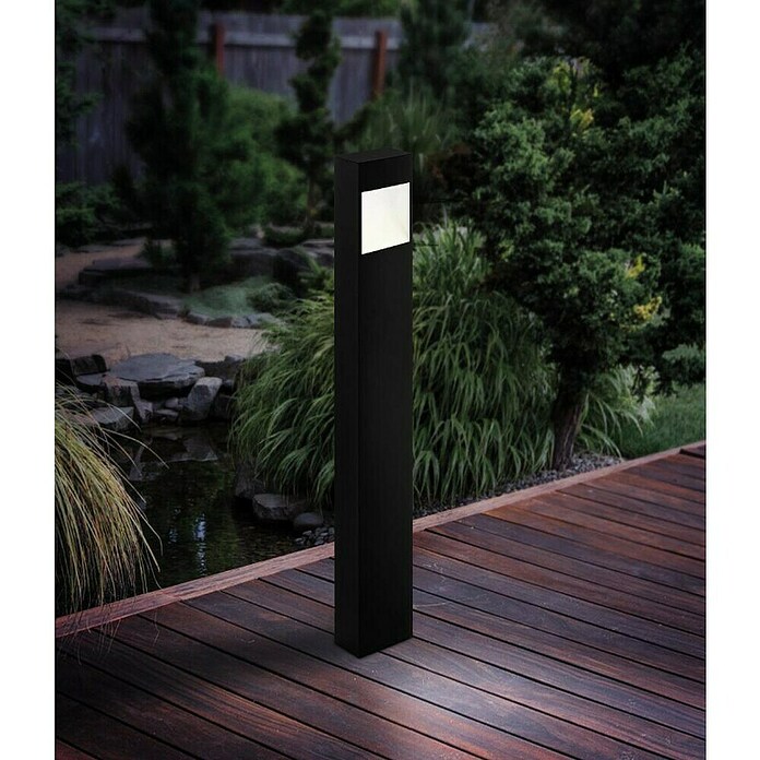 Eglo Sobremuro exterior Manfria (10 W, Color del marco: Antracita, Blanco cálido, 7,5 x 13,5 x 87 cm, Con bombillas) | BAUHAUS