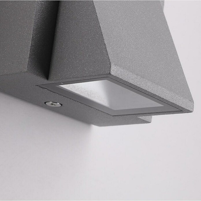 Forlight Aplique exterior LED Loyd (1 luz, 2,1 W, Color de luz: Blanco cálido, IP54, Gris)